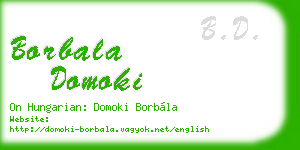 borbala domoki business card
