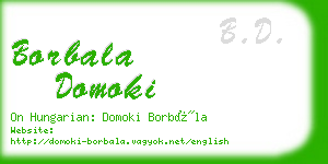 borbala domoki business card